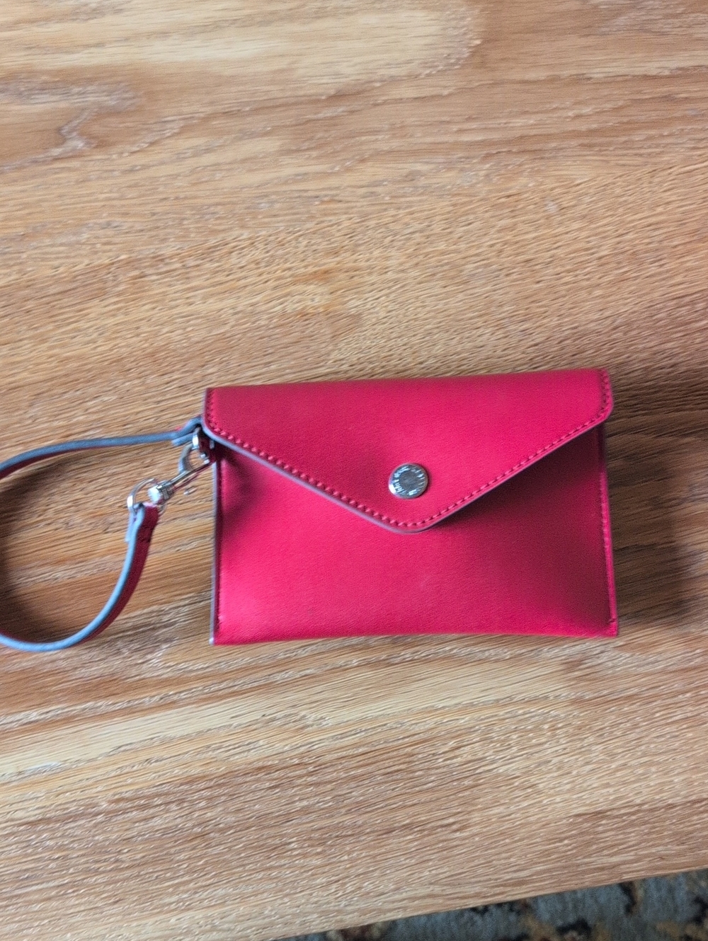Karl Lagerfeld Paris Red Envelope Wristlet With Silver Hardware EUC - Picture 9 of 10
